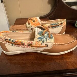 SPERRY Boat Shoes Tropical Palm Leaf 🌴 Like NEW ✨
